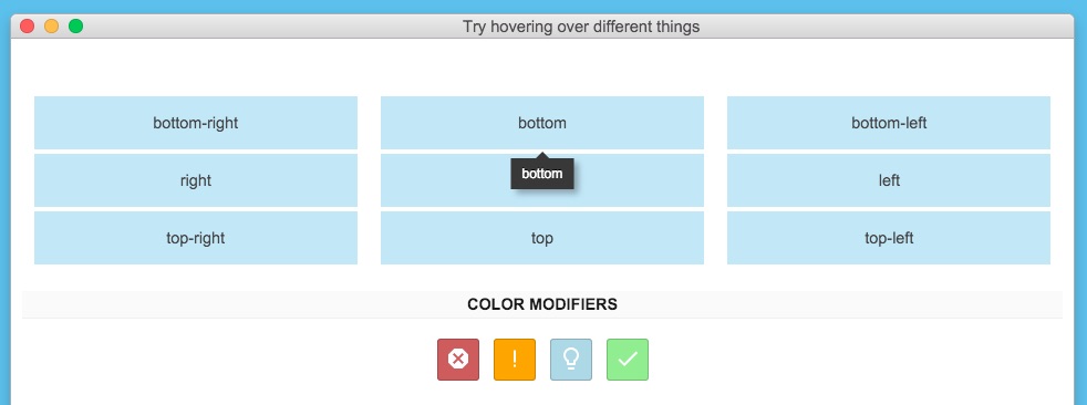 Hint CSS tooltip