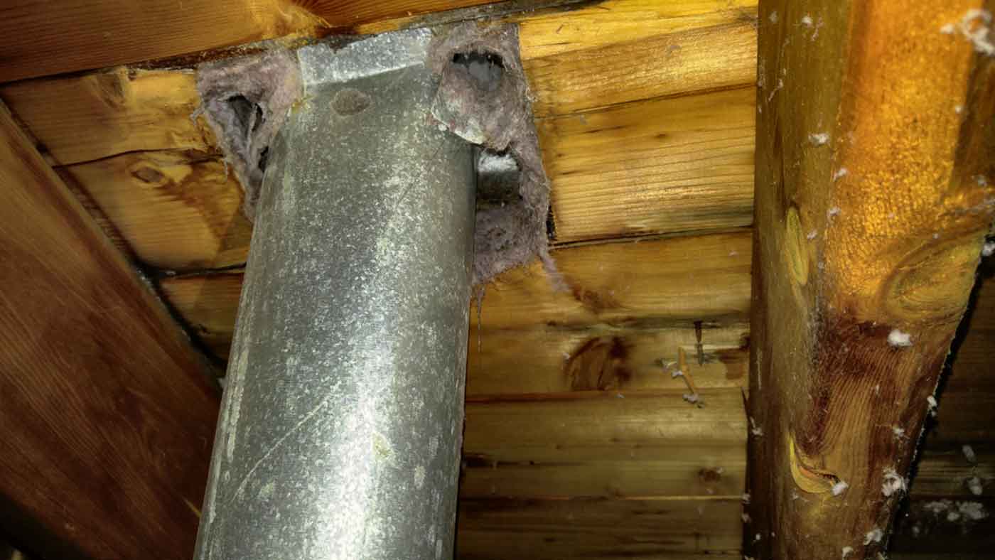 improperly connected dryer vent