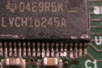 Damaged LVCH16245 chip