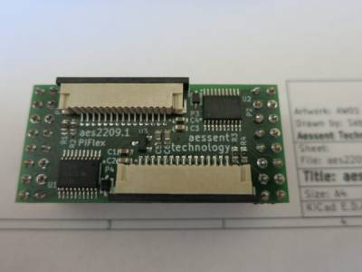 Completed aes2209 Raspberry Pi Camera interface board